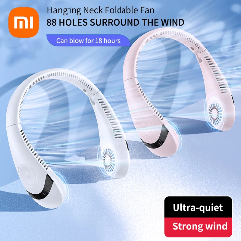 Xiaomi Hanging Neck Fan Portable Folding Bladeless Ventilador USB