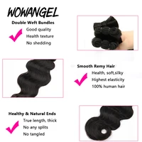 Wow Angel 28 30 pouces vague de corps paquets de cheveux humains 1/3/4 pièces 10A brésilien Remy Extensions de cheveux paquet unique cheveux vierges 2