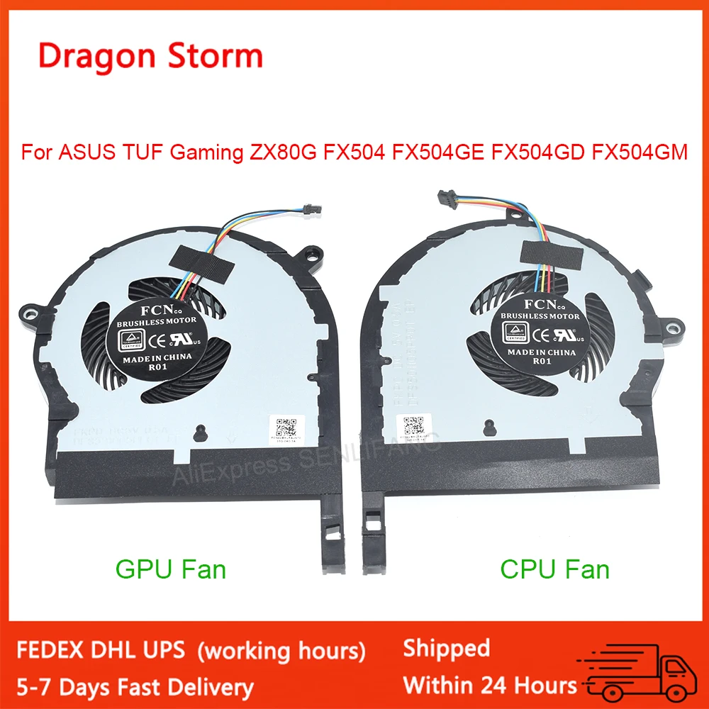Ventilador de Refrigeração Cpu Portátil Asus Tuf Gaming Zx80g Fx504 Fx504ge Fx504gd Fx504gm Dc5v 4pin 13nr00j0p02011 13nr00j0p01021 Novo