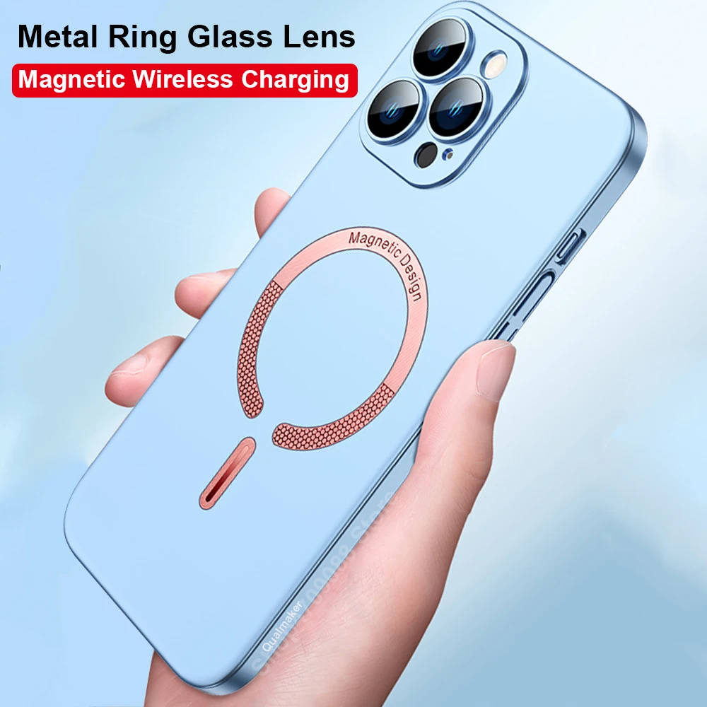 Wireless Charging Case For Iphone 14 Plus 13 Pro Max 12 Matte