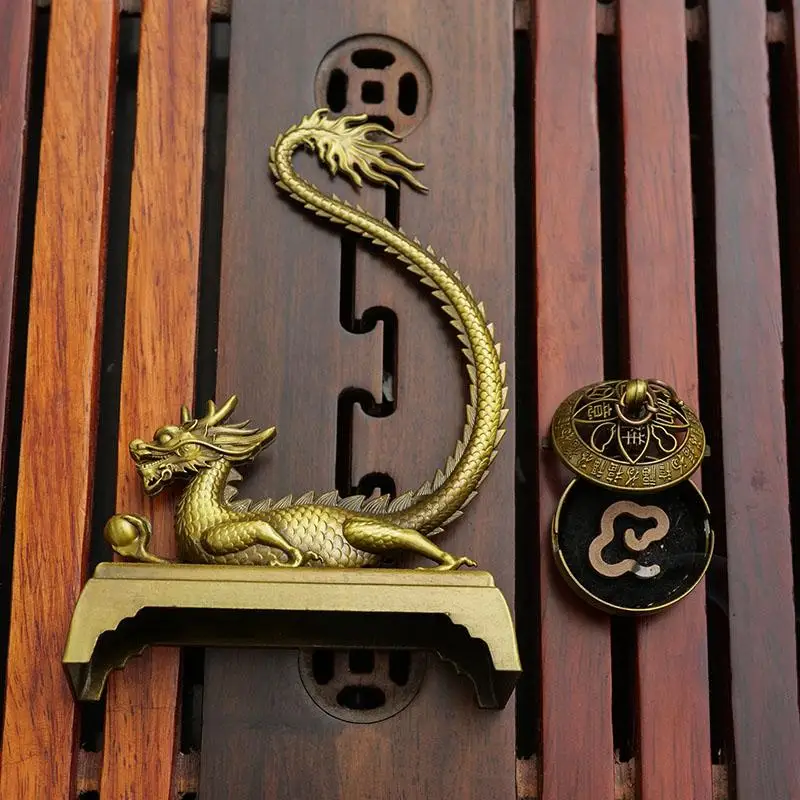 Creative Mini Aromatherapy Incense Burner, Home Indoor Zen Tea Ceremony Decoration Metal Dragon Shape Small Hanging Furnace, 1Pc