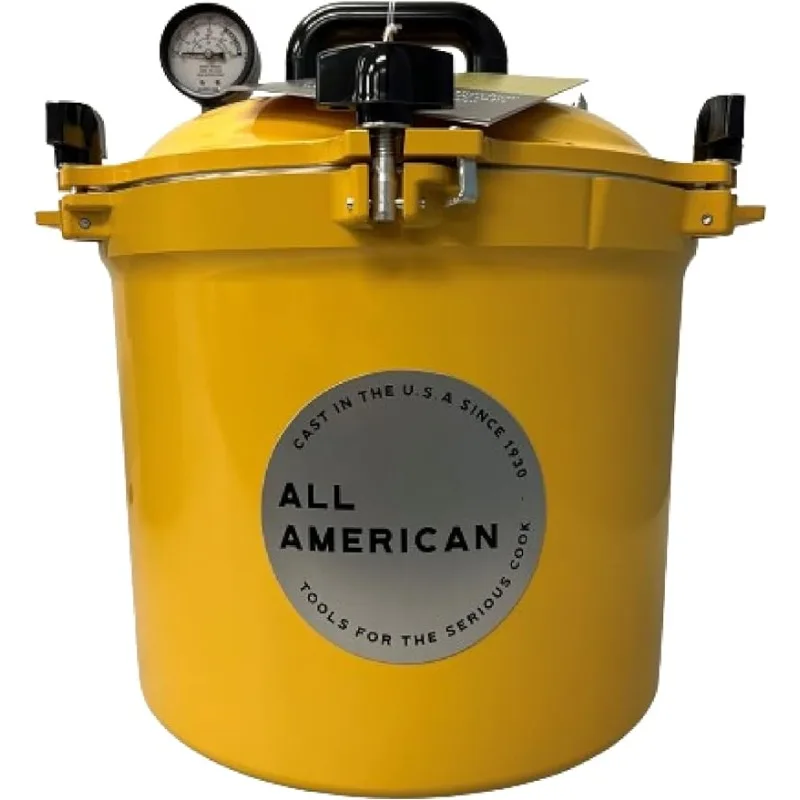 

All American 1930 21.5qt Pressure Cooker/Canner (The 921), Mustard - - Suitable for Gas, Electric, or Flat Top Stoves