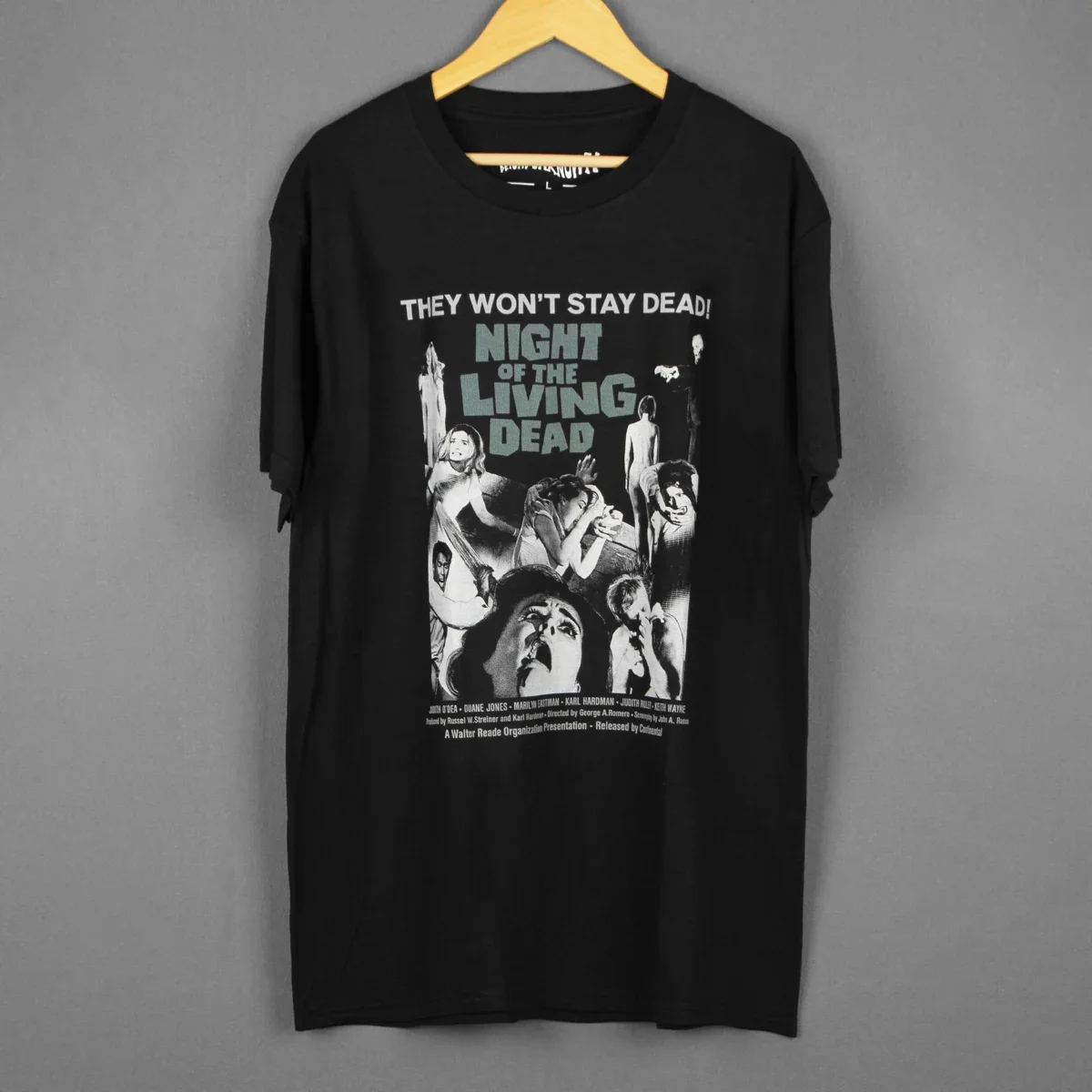 

Night of the Living Dead T-shirt George A Romero Dawn of the Dead Zombie Horror Movie Cotton Tee