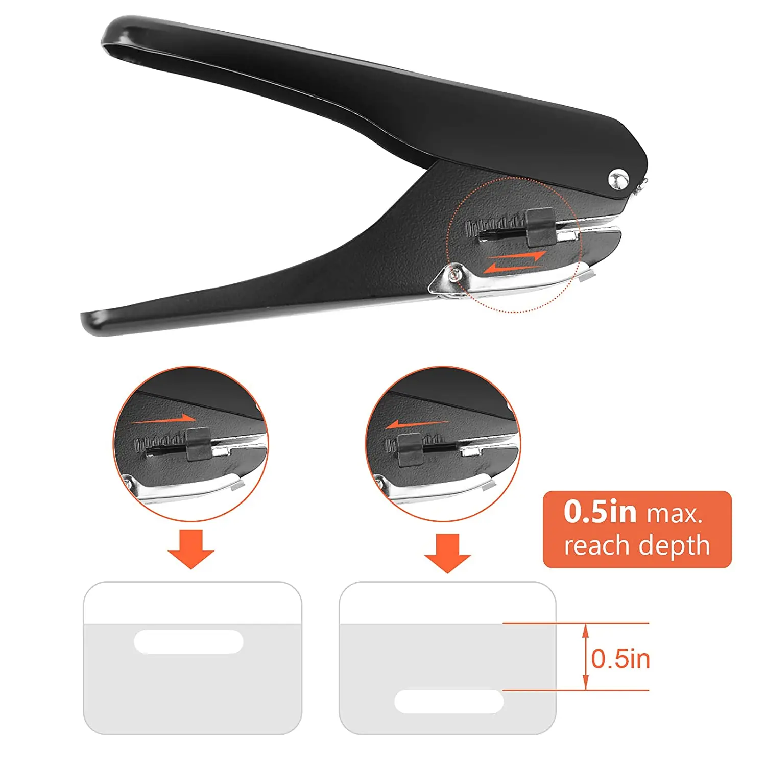Paper Punch Hole Punching Tools Premium Metal Oval Single Hole Punch Durable Ellipse Hole Punch 4*15mm oval hole paper puncher