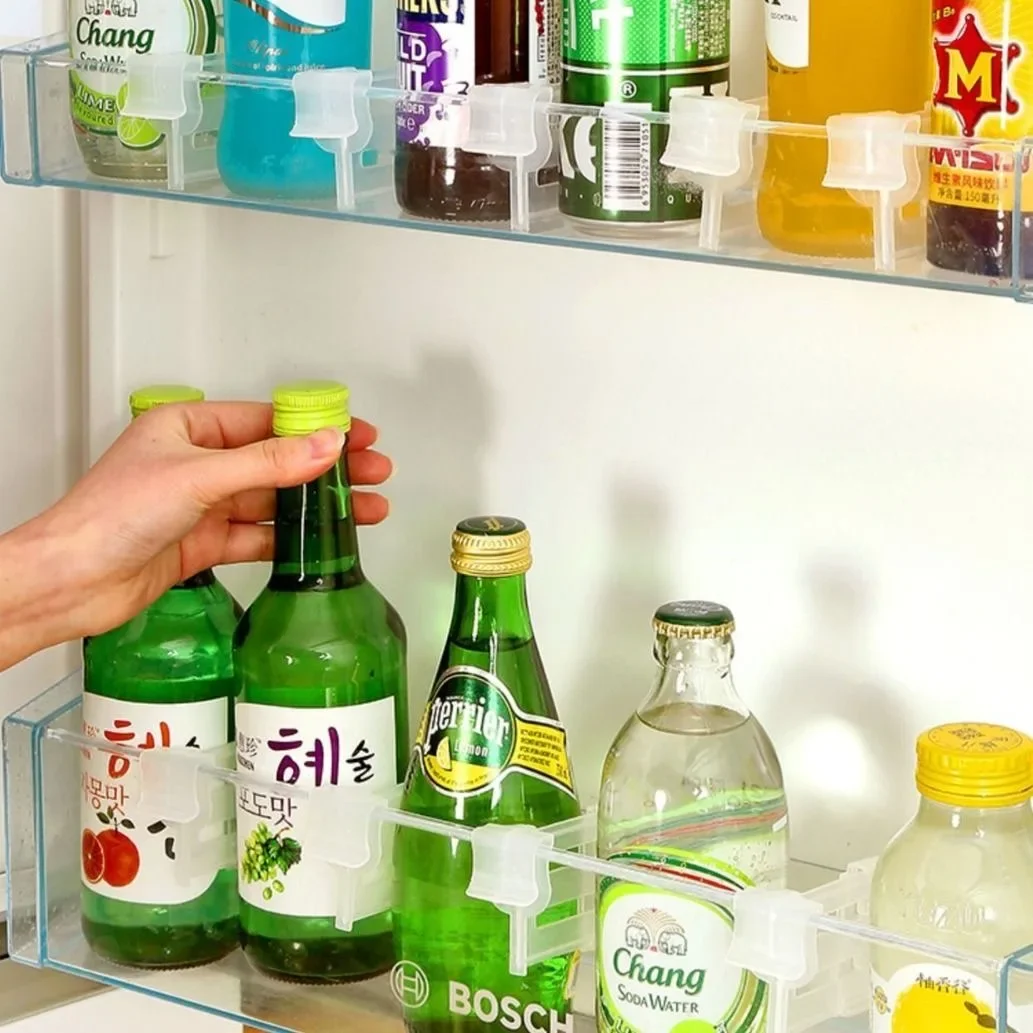 1/5/10/20pc Refrigerator Storage Divider Side Door Storage Partition Expandable Baffle Dividers Kitchen Bottle Shelf Organizer - 3