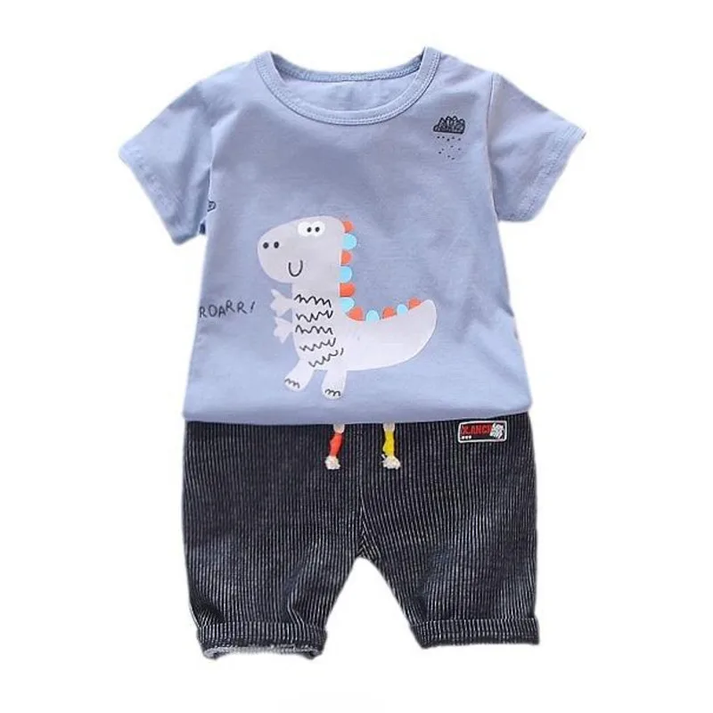 

New Summer Baby Clothes Suit Children Boys T-Shirt Shorts 2Pcs/Set Infant Girls Clothing Toddler Cartoon Costume Kids Tracksuits
