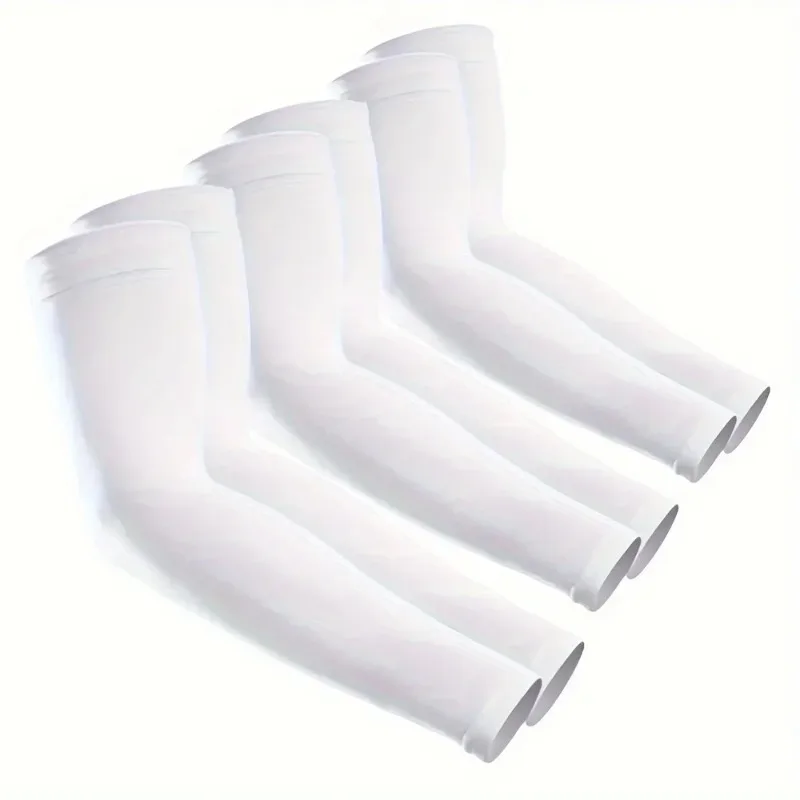 3 Pairs Breathable Cooling Ice Silk Arm Sleeves UV Sun Protection High Elastic Arm Covers for Outdoor Cycling Mountaineering