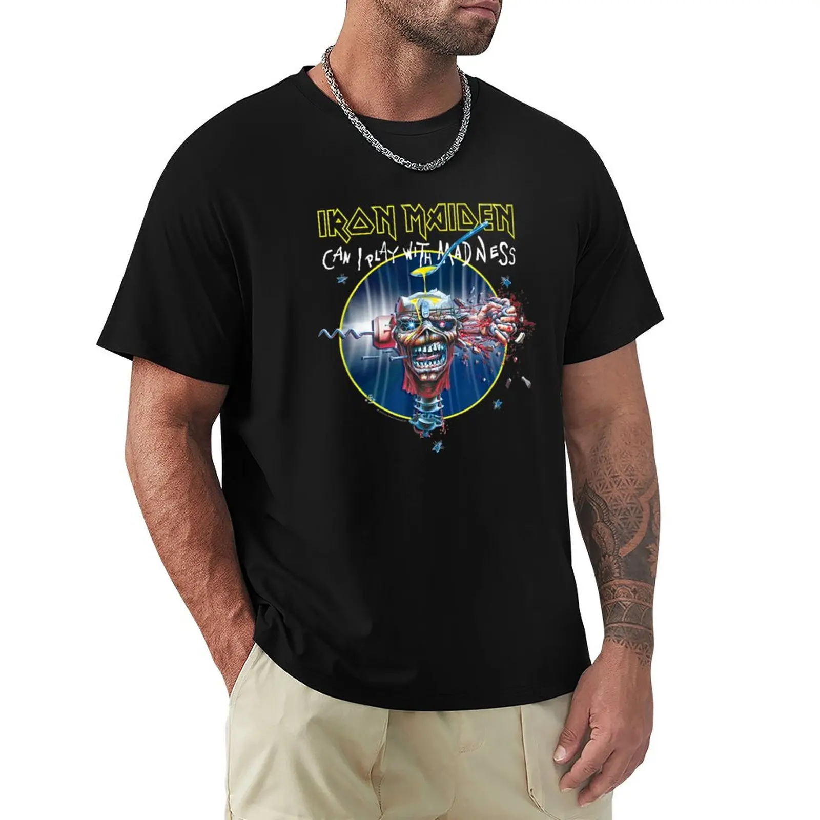 

M4idenn Ir0n - Can I Play With Madness T-Shirt customized t shirts kawaii clothes mens workout shirts