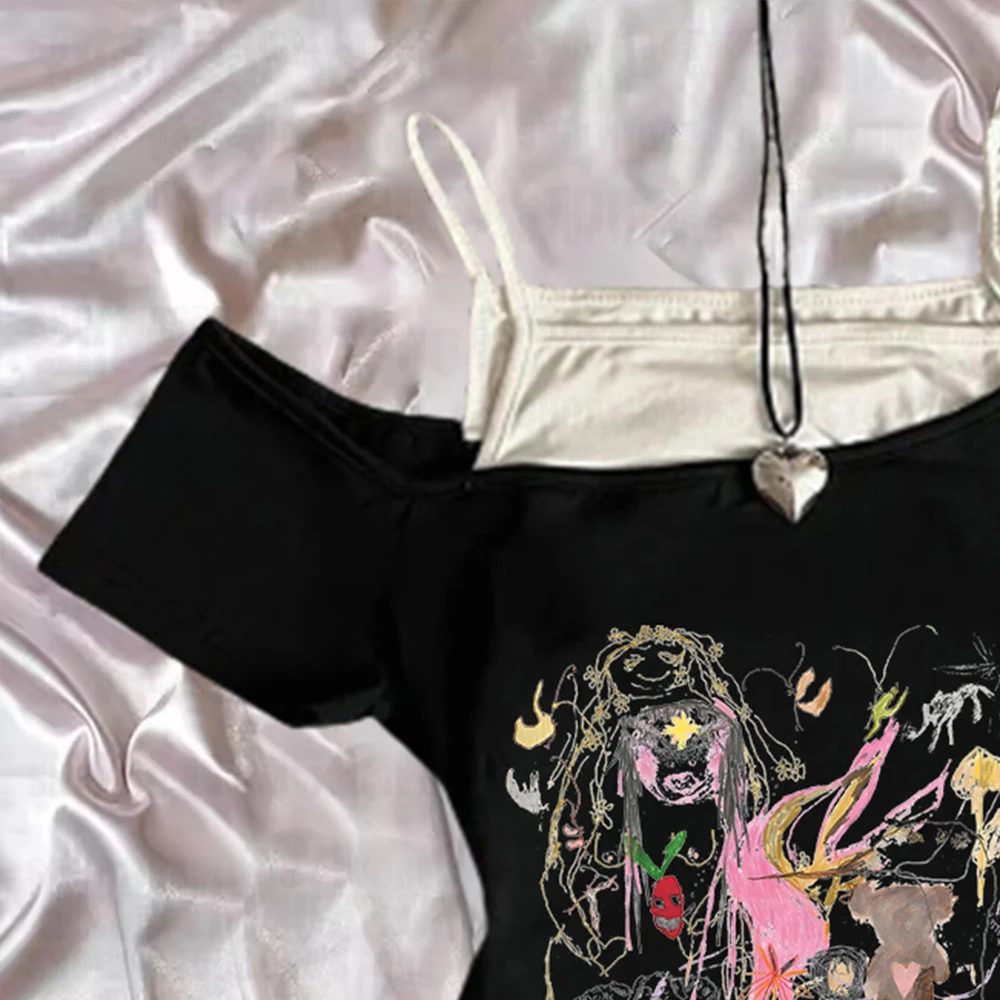 Beabadoobee Beatopia 2024 بلايز جرافيك قصيرة الأكم...