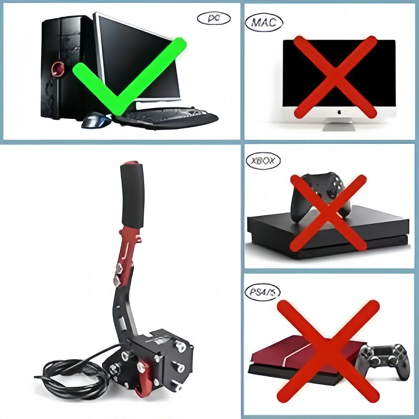 USB 시뮬레이션 레이싱 핸드 브레이크 PC 기계식 드리프트 핸드브레이크 게임 스티어링 휠 시뮬레이션 레이싱 핸드브레이크 콕핏 USB 엘 브레이크 레버
