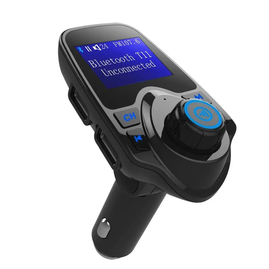 T11 Bluetooth Car Kit MP3 Music Player Adapter FM Transmitter Dual USB  Charger Support U-disk/TF/AUX (CE/FCC/RoHS) Wholesale