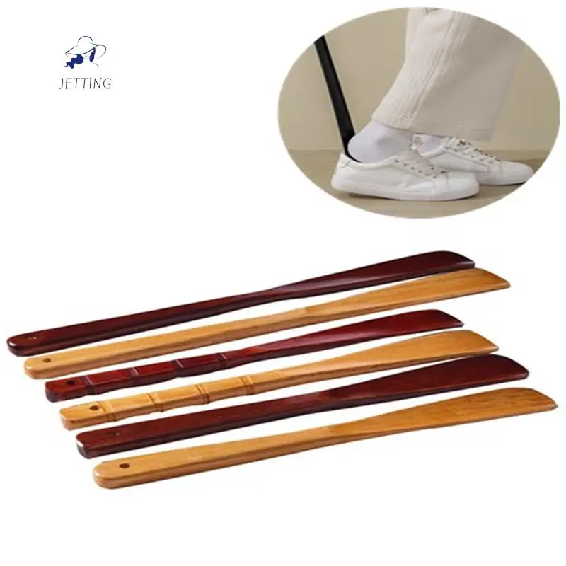 HomeExtraLongShoeHornsPortableSolidWoodShoeHornSpoonShape