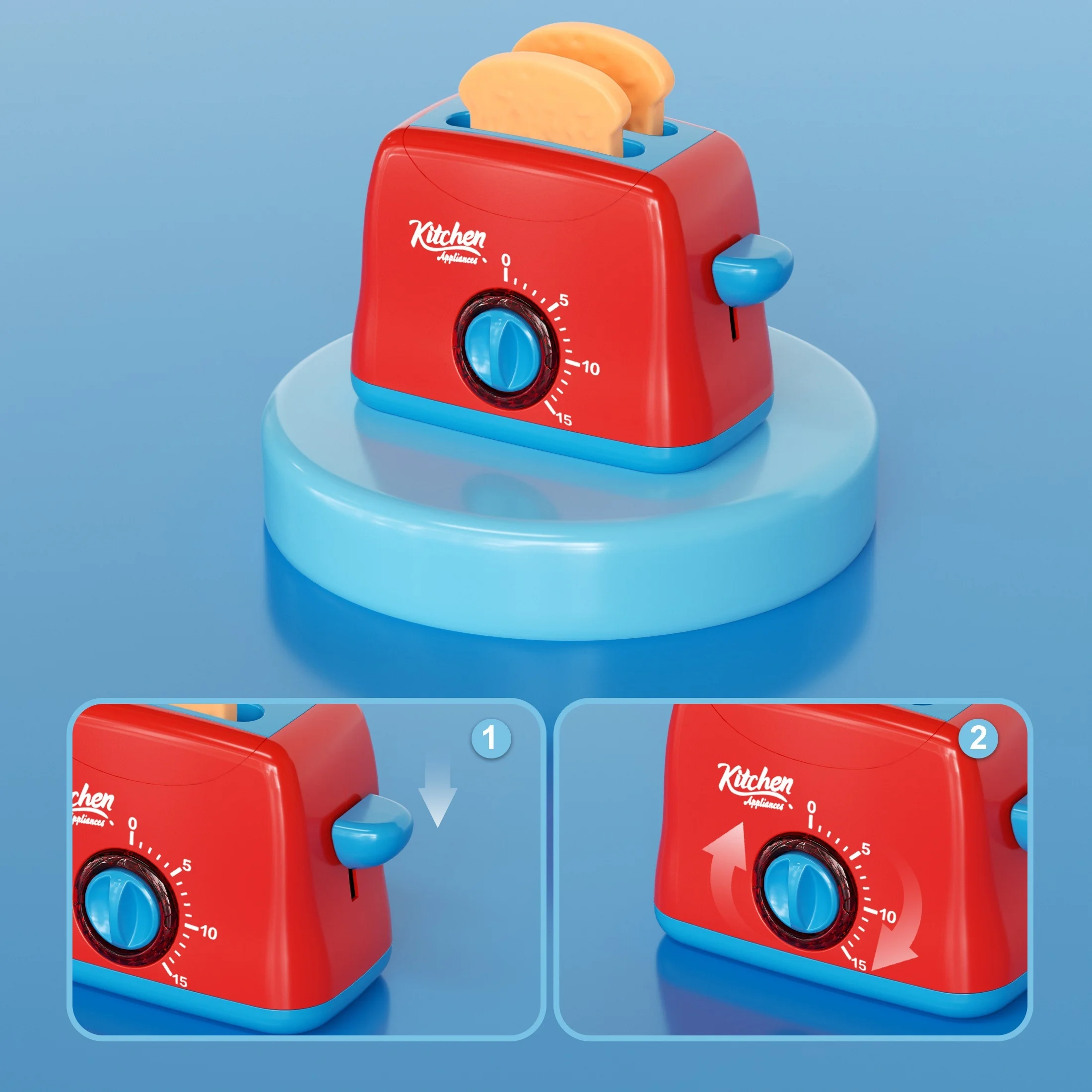 Kitchen Appliances Accessories Playhouse Toys Juicer Blender Toaster Pretend to Play Interactive Learning Games with Sound pretend kitchen toys,kitchen toys,educational toys
