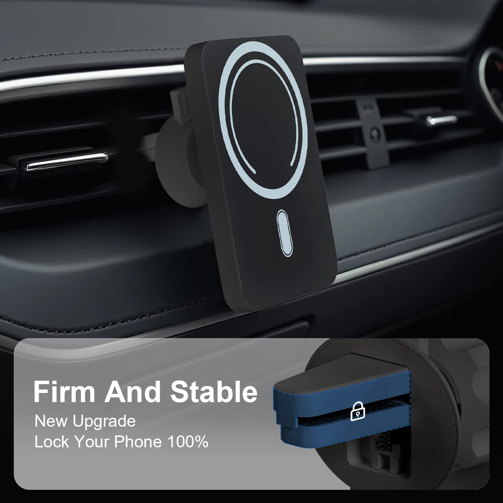 Magnet Wireless Car Charger 15W Phone Holder Car Air Vent Fast Charging Pad For Magsafe iPhone 17 16 15 14 13 4