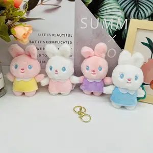 New cartoon cute little rabbit plush doll key chain student trend bag children's gifts