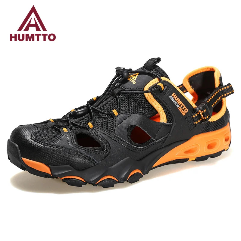 HUMTTO Beach Water Shoes for Men Breathable Aqua Shoes Mens Sports Trekking Outdoor Casual Hiking Sandals Summer Man Sneakers