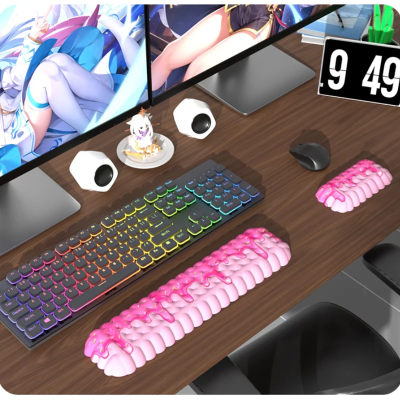 Ergonomic Keyboard Mouse Wrist Rest Office Typing Protection Relax Wrist Memory Foam Mouse Pad for Computer Laptop Wrist Rest