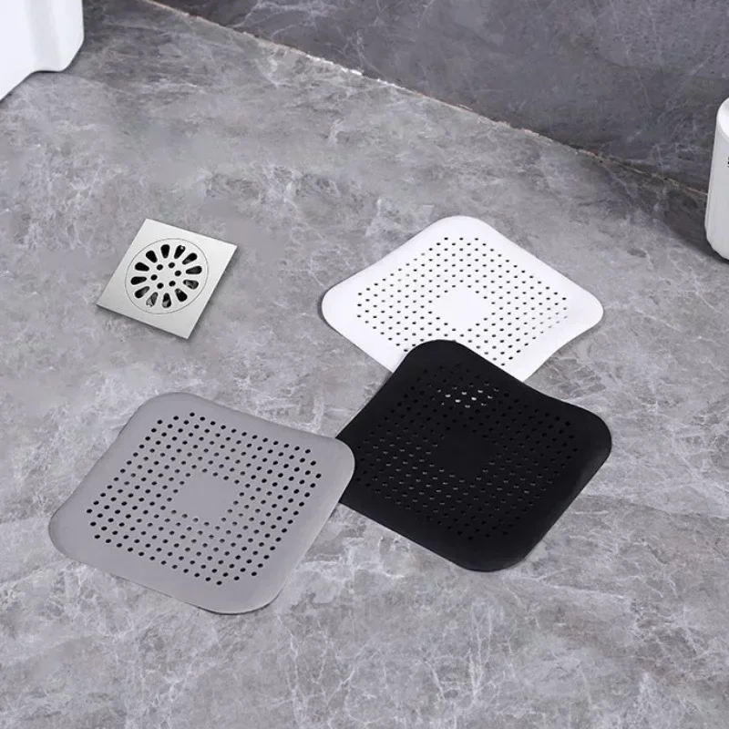Silicone Floor Drain Cover Sink Anti-clogging Silicone Floor Drain Cover Bathroom Shower Drain Hair Anti-clogging Filter Sewer Filter Kitchen Accessories