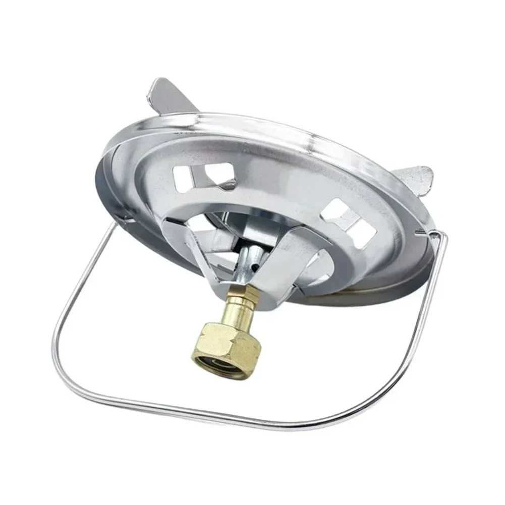 Bruciatore A Gas Portatile Da Campeggio – Nucleo In Rame, Manico Integrato, Compatibile Con Bombole, 17x17x9 Cm