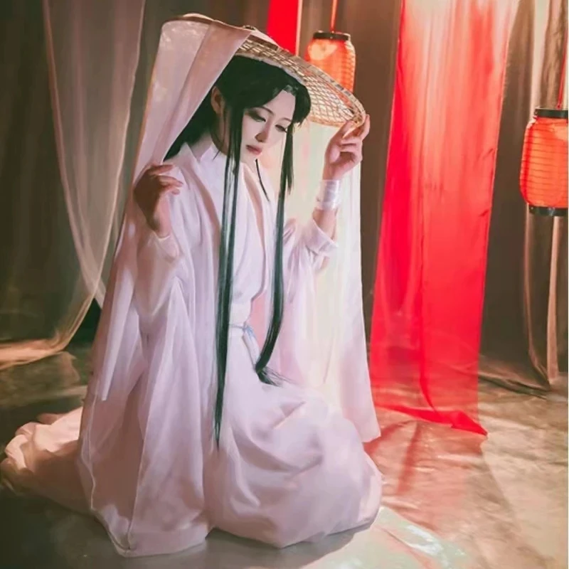 Фото Парик для косплея Tian Guan Ci Fu Xie Lian, Бамбуковая Шляпа №5