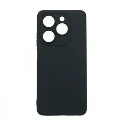 Black Matte TPU Shockproof Lens Protection Case Cover for Infinix Smart 8 HD (Black)