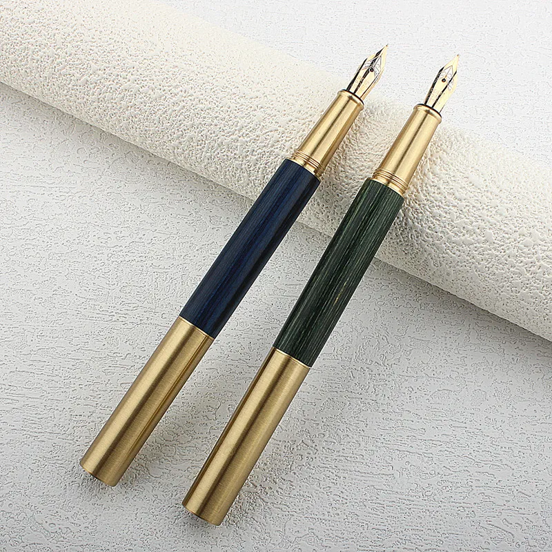 

Luxury Metal Natural Wood Fountain Pen Handmade 0.5mm Nib Gift Pen