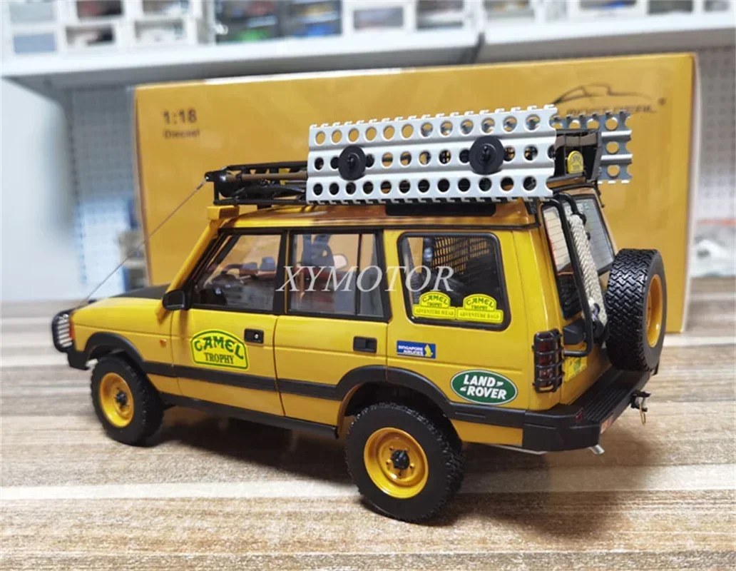 

Новинка 1/18, почти Настоящая модель автомобиля Land Rover Discover, 5-дверная чаша верблюда Kalimantan, металлическая модель автомобиля, игрушки, хобби, подарки, демонстрация коллекции
