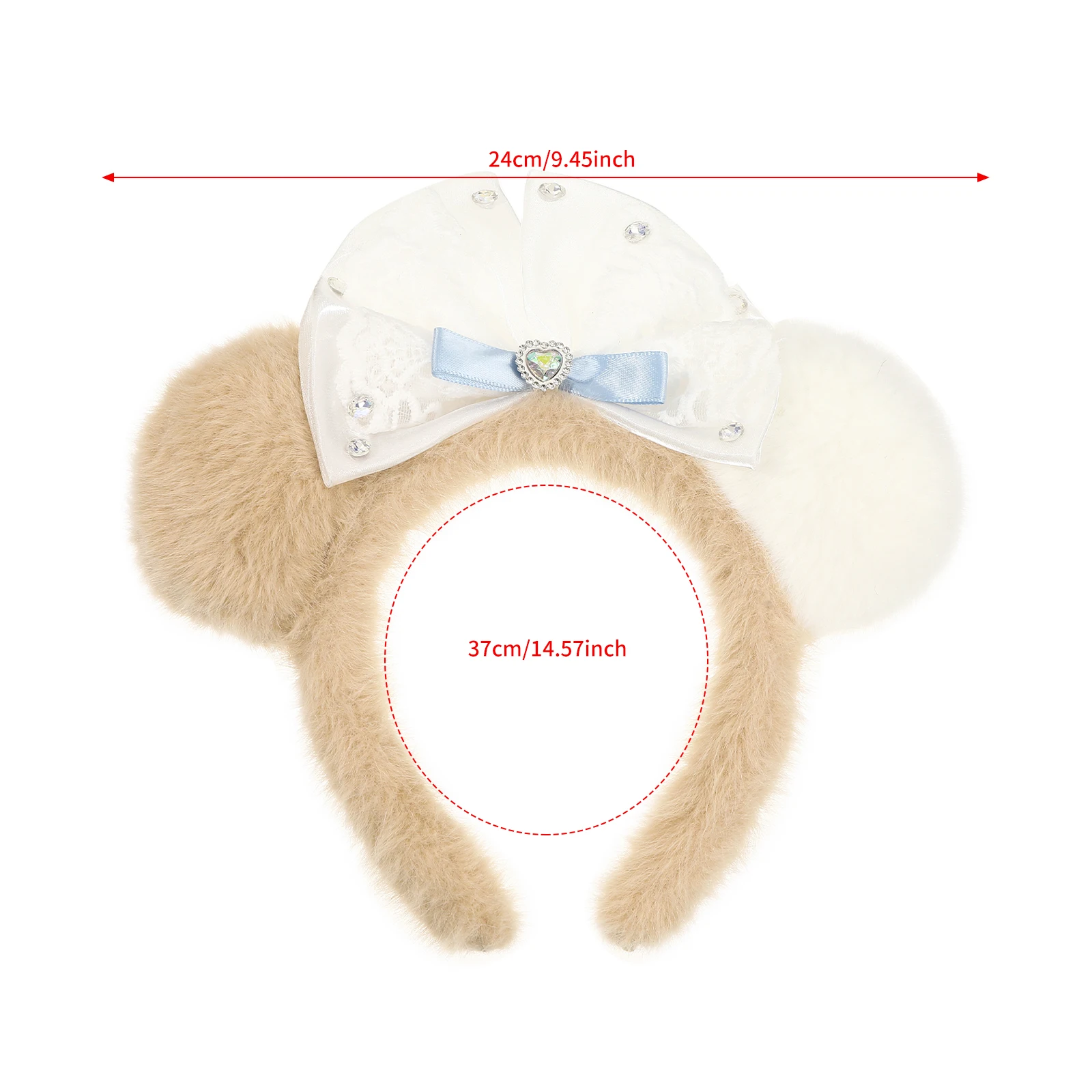 Plush Headband Animal Ears Hair Hoop For Women Girls Furry Hairbands Cartoon Head Hoop Shopping Party Sweet Hair Accessories