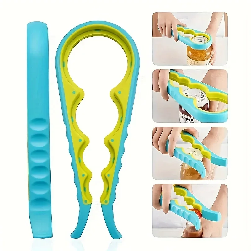 Can Opener 1pc 4 in 1 Non-Slip Grip For Bottles Kitchen