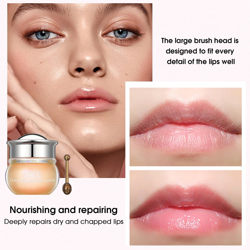 Cherry Blossom Honey Lip Balm Hydrating Plumping Glossy Finish Non-Sticky