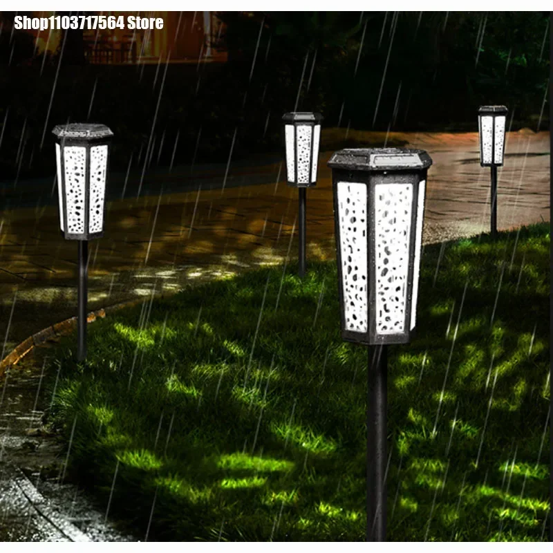 Solar light ground inserted lawn light LED street light outdoor waterproof hollowed out landscape yard garden decorative garden
