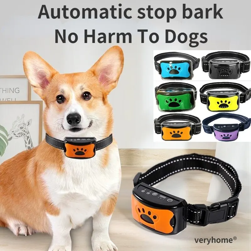 

Pet Dog AntiBarking USB Electric Ultrasonic Dogs Stop Barking Vibration Anti Bark Collar Automatic Collar Dog Training Collars