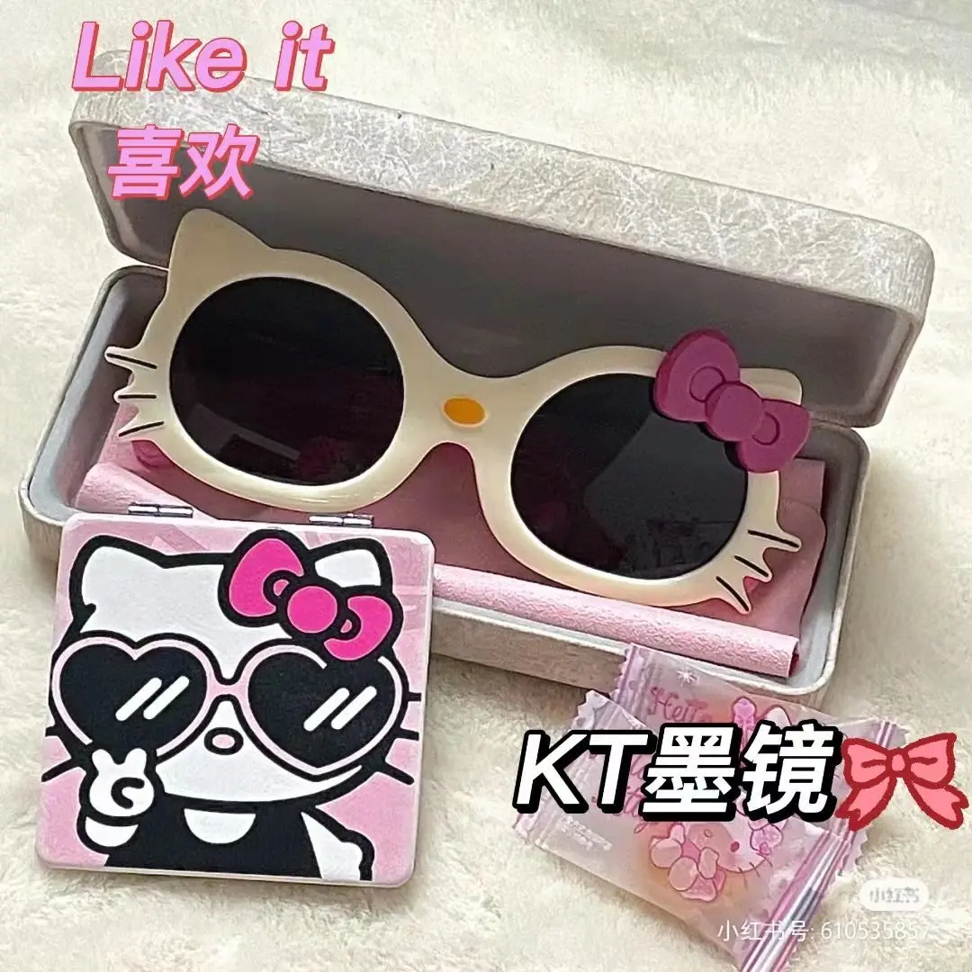 Hello Kitty Sunglasses | Hello Kitty Glasses Glasses Girl Hello Kitty Animation Derivatives/peripheral Products - Aliexpress