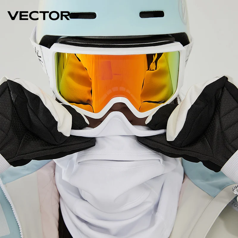VECTOR Double Layer Magnetic Ski Glasses UV400 Protection Anti Fog Snowboard Goggles for Men&Women Impact Resistance with Mask 5