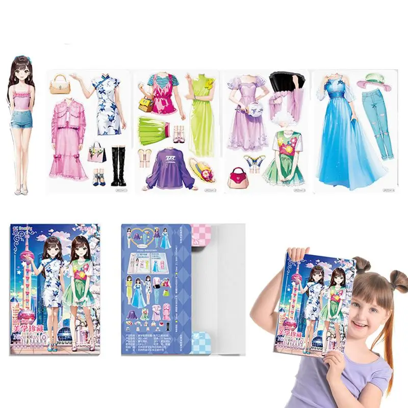 Magnet Princess Dress Up Reusable Princess Sticker Book Creative Pretend Play For Little Girls Aged 3 To 12 Hand-eye
