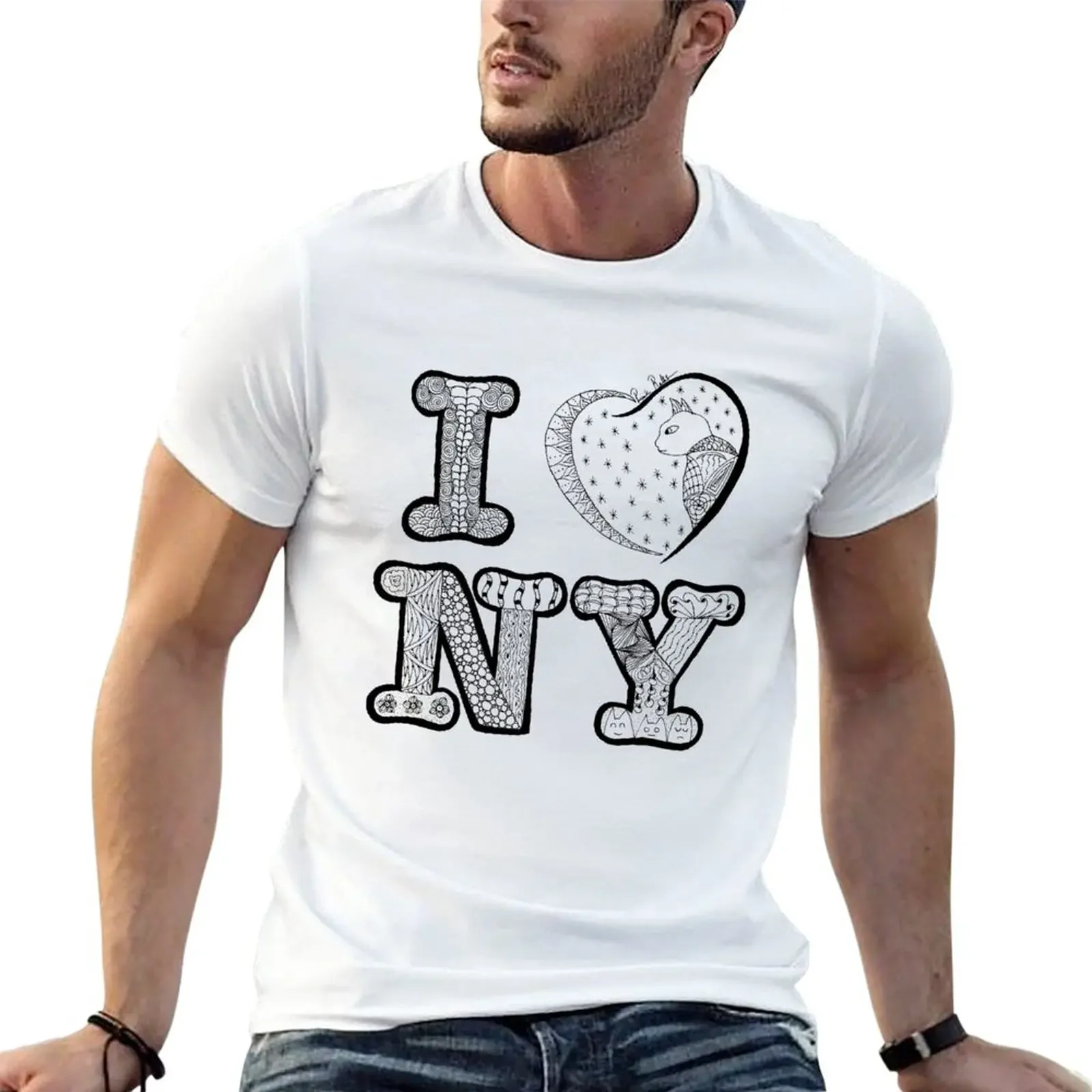 

Classic I Love NY Kitty Zendoodle T-Shirt for a boy customs design your own summer tops plain white t shirts men
