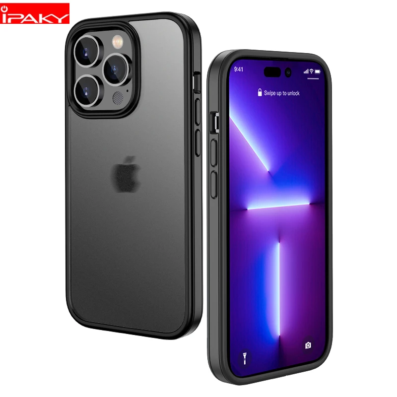 

IPAKY for iPhone 14 13 Case 14 Pro 14 Plus Case Skin-friendly Matte Translucent Shockproof Cover for iPhone 13 14 Pro Max Case