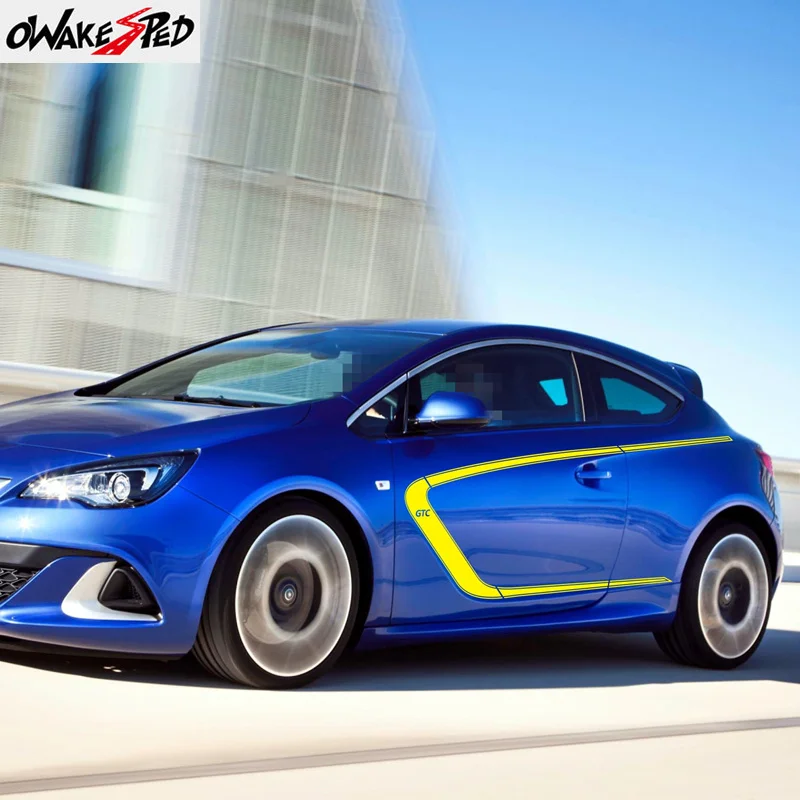 

Car Body Door Side Decor Sticker For Opel Astra GTC Raicng Sport Stripes Turning Accessories DIY Film Cusotmized Vinyl Decal