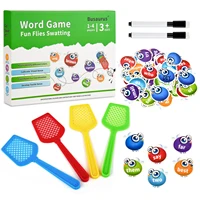 Sight Words Learning Game, Dolch Word Literacy & DIY Swat Educational Games with Dry Erasable Fly Flash Cards, Reading Phonic
