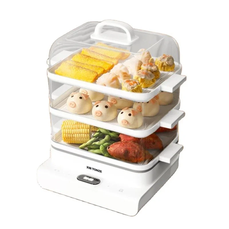 Tonze Electric Vegetables Steam Cooker 3 Layers Home Food Warmer Cooker 18L Big Food Steamer With PBA Free