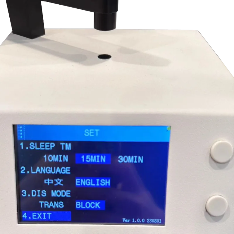 UV BD TRANS TEST to test four different wavelength light sources Blu-300