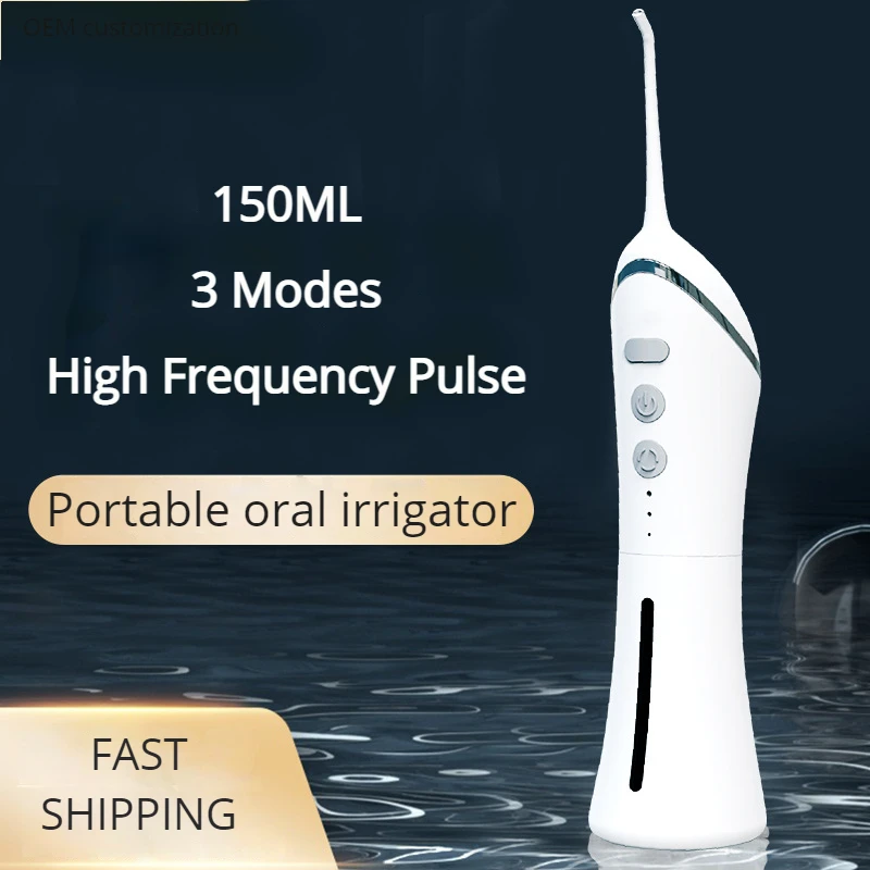 150ML Tooth Flosser Electric Portable Home Dental Water Flossing Oral Teeth Cleaning Dental Spray Teeth Cleaner Dental Scaler candlelight aroma diffuser portable 150ml usb air humidifier essential oil diffuser cool mist maker fogger with led night light