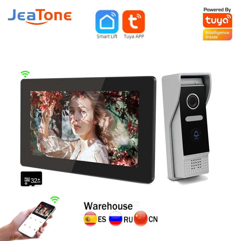 Jeatone 7-дюймовый IP-видеодомофон с камерой AHD 720P