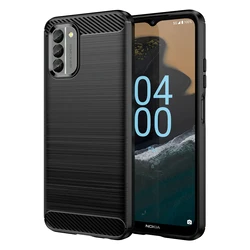 Carbon Fiber Texture Shockproof TPU Protective Case for Nokia G22 (Black)
