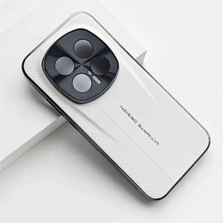 For Honor Magic 8: Luxury Electroplated Leather Camera Protection Case with Shockproof Bumper (WHITE)