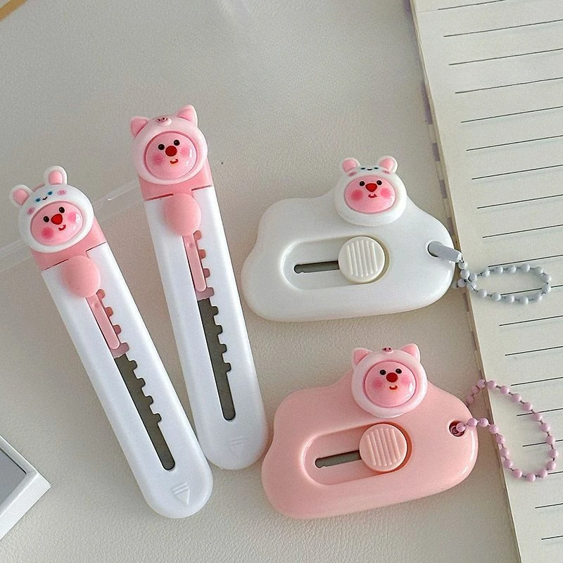 Cartoon Mini Utility Knife 1pc Personalized Gift Handcrafted Cardboard Cutter Letter Opener for Students and DIY