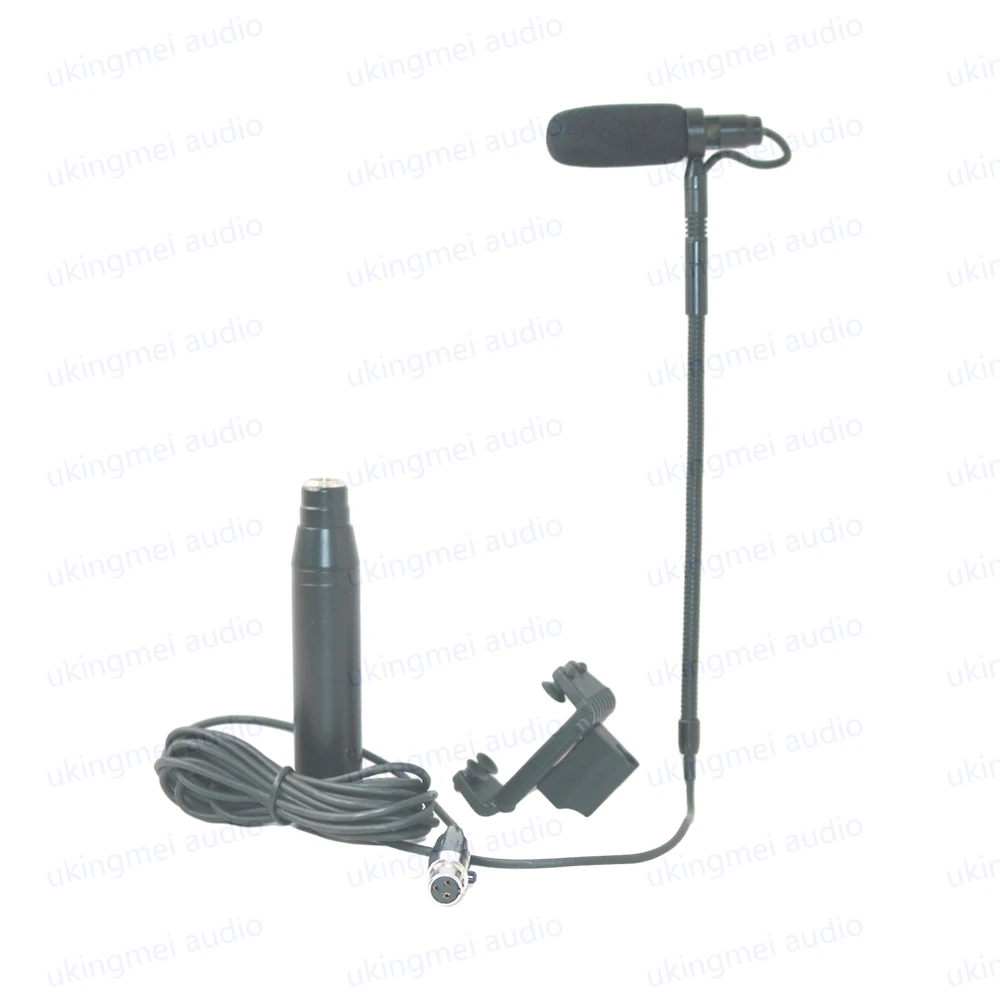 TA3 Musical Instrument Microphone for Violin and Viola Acoustic Violin Fiddle Gooseneck Microphone for AKG Bodypack Transmitter
