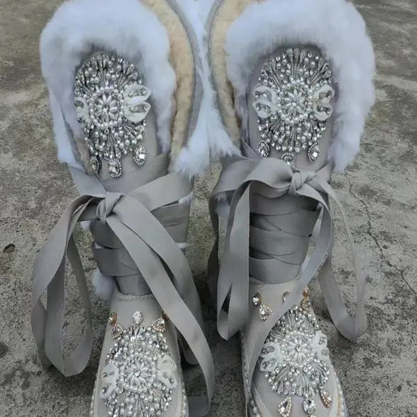 Custom Pearl Rhinestones Rivet Shoes Store