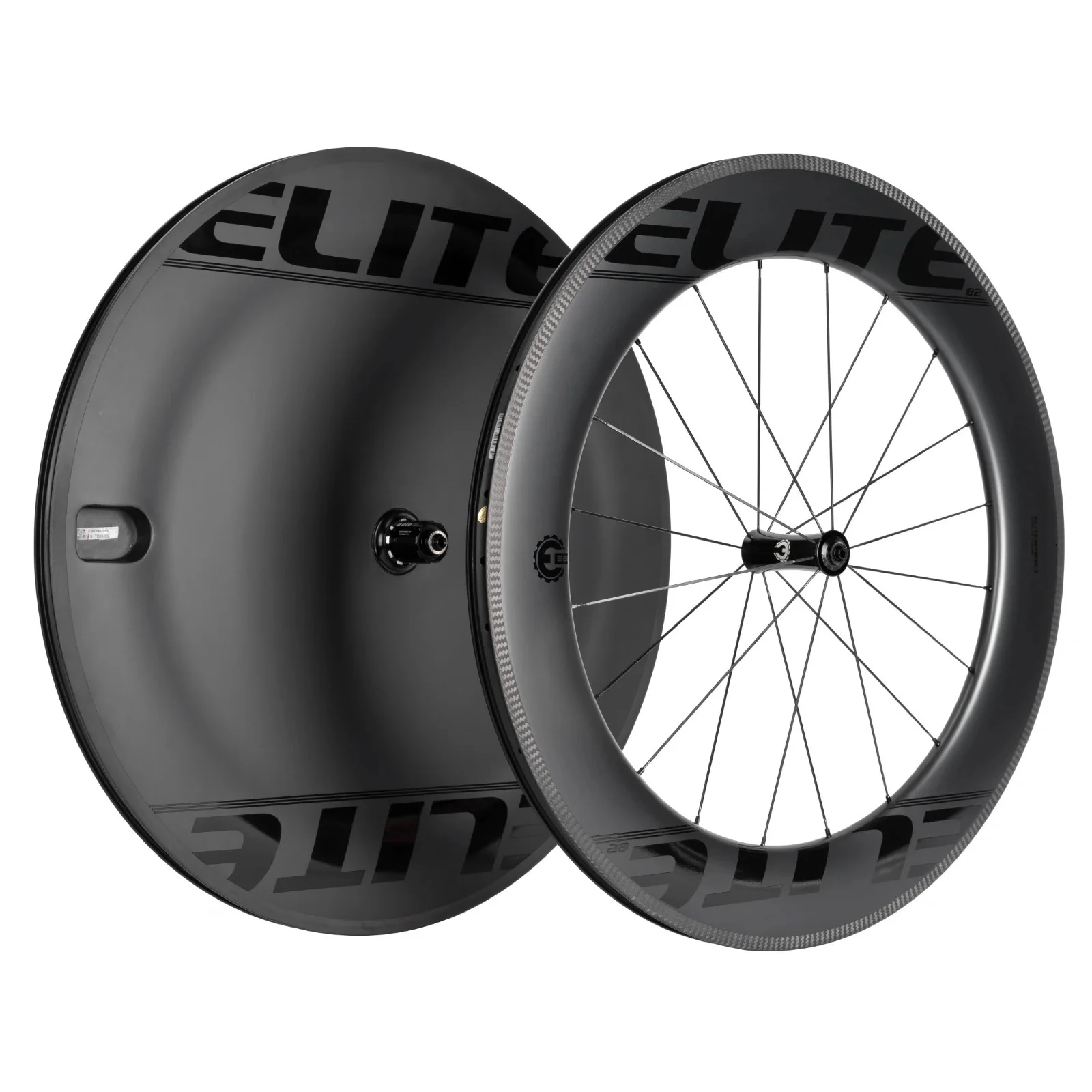 Carbon Bike Wheelset ELITEWHEELS Time Trial Wheels Carbon Fiber Triathlon Wheel V Brake Tubeless Clincher Wheel For TT Bike Racing