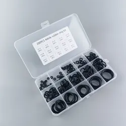 200-Piece Rubber O-Ring Assortment for Seal and Valve Protection (200 pcs G983A)